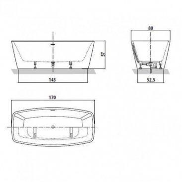 Ванна Jacuzzi Esprit 170x80