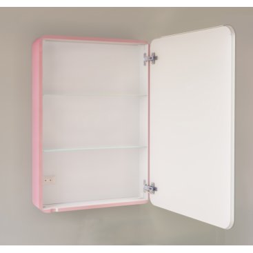 Зеркало-шкаф Jorno Pastel 60 розовый иней
