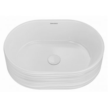 Раковина Kerama Marazzi Artbasin Sabbia 50 белая глянцевая