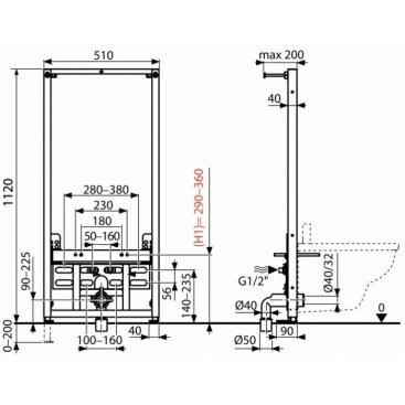 Инсталляция для биде Kerama Marazzi A105/1120