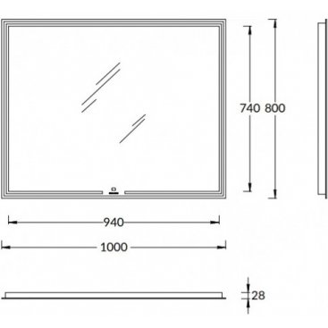 Зеркало Kerama Marazzi Mio 100