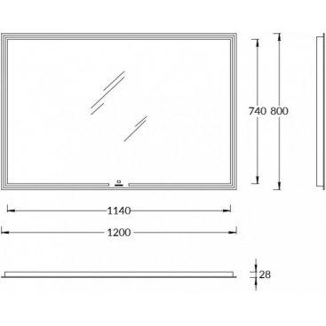 Зеркало Kerama Marazzi Mio 120