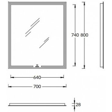 Зеркало Kerama Marazzi Mio 70