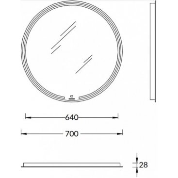 Зеркало Kerama Marazzi Mio 70D