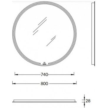 Зеркало Kerama Marazzi Mio 80D