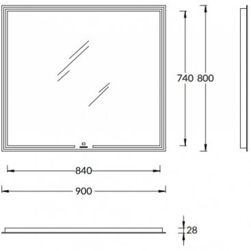 Зеркало Kerama Marazzi Mio 90