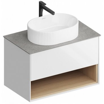 Мебель для ванной Kerama Marazzi Plaza Modern PLB.M.80.1.V белая/дуб виченца