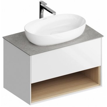 Мебель для ванной Kerama Marazzi Plaza Modern PLB.M.80.1.V белая/дуб виченца