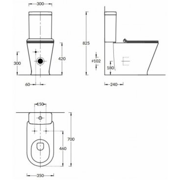 Унитаз-компакт Kerama Marazzi Plaza Modern PLMR.wc.01-PLMR.cis.01