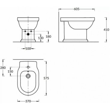 Биде напольное Kerama Marazzi Pompei PO.bidet.01