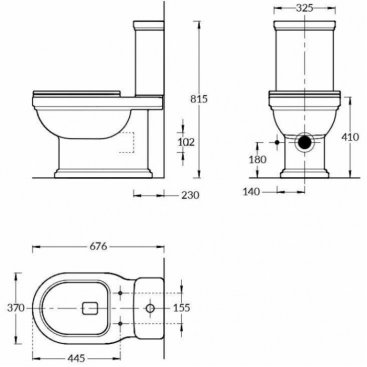 Унитаз-компакт Kerama Marazzi Pompei PO.wc.01.BLK