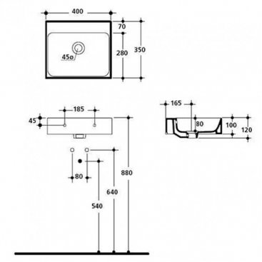 Раковина Kerasan Cento 353901 40 см