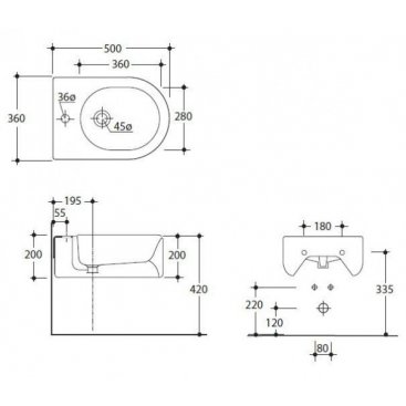 Биде подвесное Kerasan Flo 312501