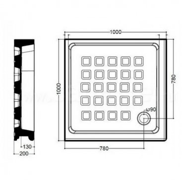 Душевой поддон Kerasan Retro 1340 100x100
