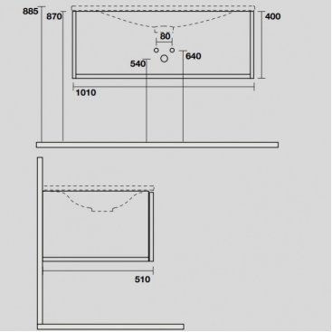 Мебель для ванной Kerasan Shape Mobile 100 см