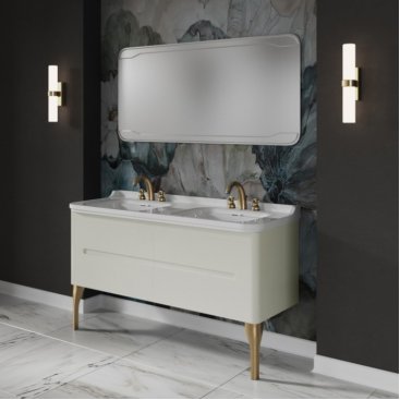 Мебель для ванной Kerasan Waldorf 150 ваниль с ящиками ножки бронза