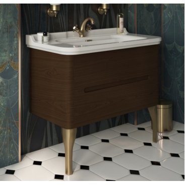 Мебель для ванной Kerasan Waldorf 100 орех ножки бронза