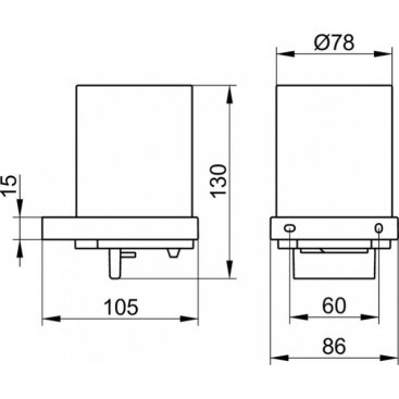 Дозатор для жидкого мыла Keuco Edition 90 Square