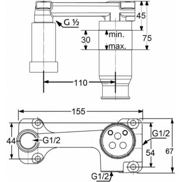 Комплект скрытого монтажа Kludi 38243