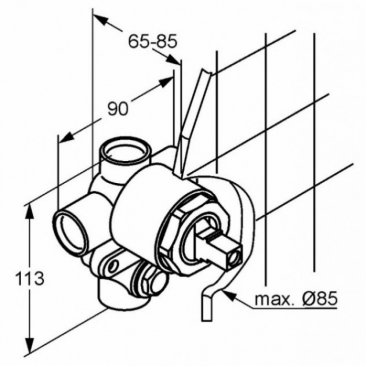 Комплект скрытого монтажа Kludi 38624N