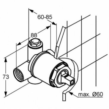 Комплект скрытого монтажа Kludi 38826N