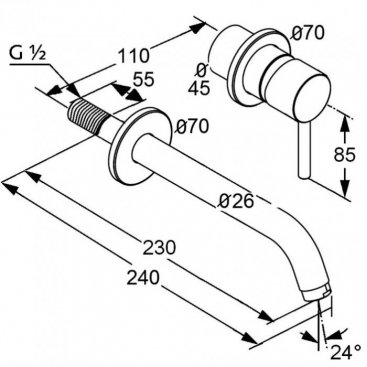 Смеситель для раковины Kludi Bozz 382450576