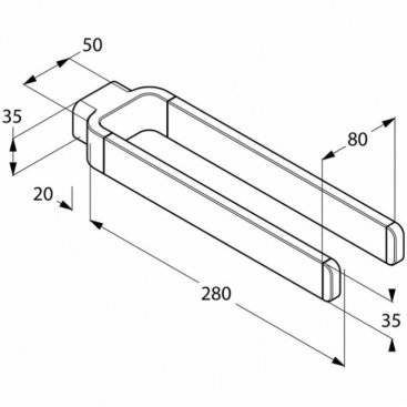 Полотенцедержатель Kludi E2 4999005 30 см
