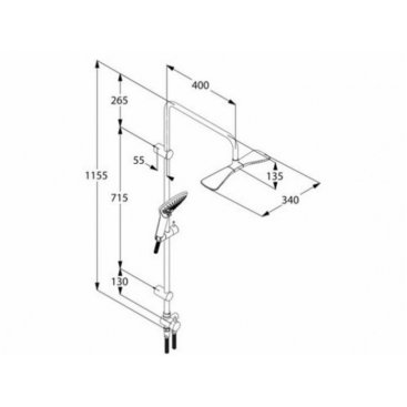 Душевая стойка Kludi Fizz 6709105-00