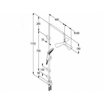 Душевая стойка Kludi Fizz 6709305-00