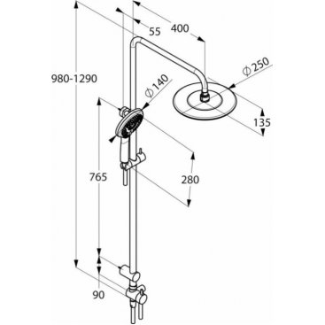 Душевая стойка Kludi Freshline 6709005-00