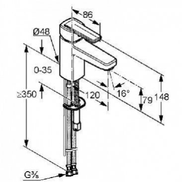 Смеситель для раковины Kludi Q-beo 500260575