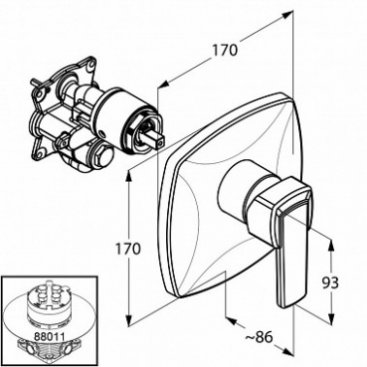 Смеситель для душа Kludi Q-beo 506550575