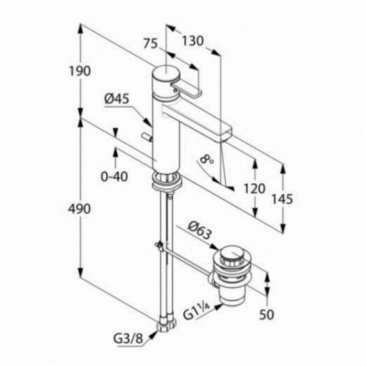 Смеситель для раковины Kludi Zenta 382640575