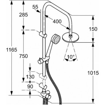 Душевая стойка Kludi Zenta 6609005-00