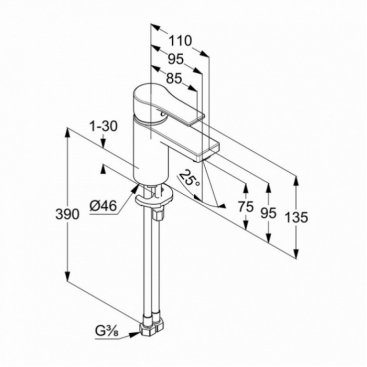 Смеситель для раковины Kludi Zenta SL 482620565