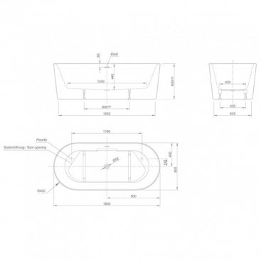 Ванна акриловая Knief Fresh 180x80