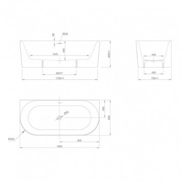 Ванна акриловая Knief Fresh Wall 180x80