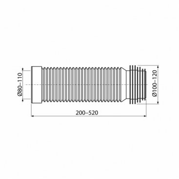 Гибкая подводка для выпуска унитаза Koller Pool A97SN