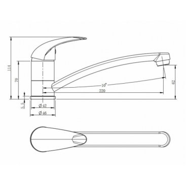 Смеситель для кухни Koller Pool Design Plus DS01000S