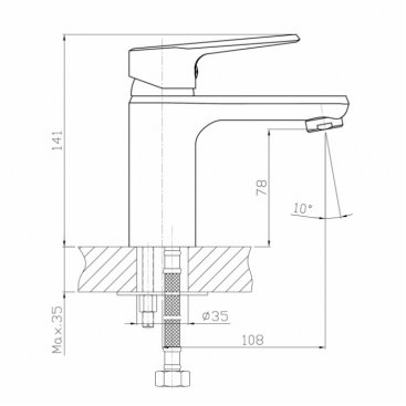 Смеситель для раковины Koller Pool Edge ED 0200