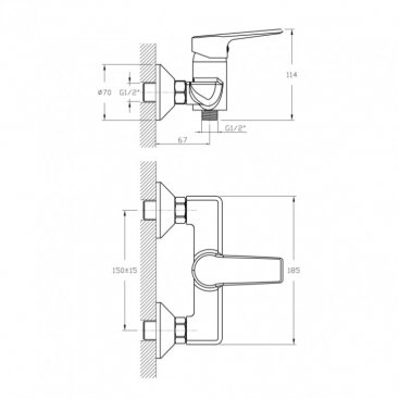 Смеситель для душа Koller Pool Edge ED 0400