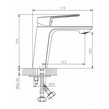 Смеситель для раковины Koller Pool Grace GR0200