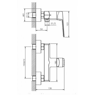 Смеситель для душа Koller Pool Grace GR0450