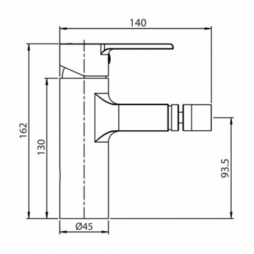 Смеситель для биде Koller Pool Kvadro Arc KA 0300