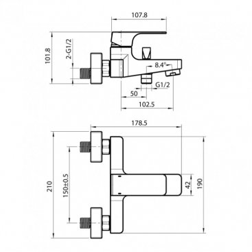 Смеситель для ванны Koller Pool Neon Cube NC 0100