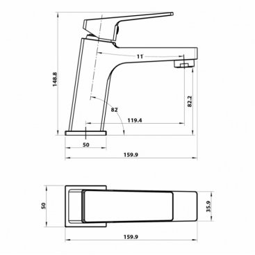 Смеситель для раковины Koller Pool Neon Cube NC 0200