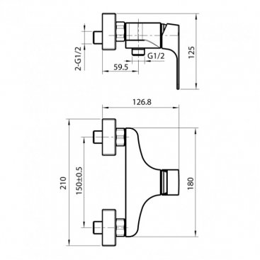 Смеситель для душа Koller Pool Neon Cube NC 0450