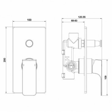 Смеситель для душа Koller Pool Neon Cube NC10150