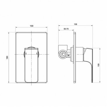 Смеситель для душа Koller Pool Neon Cube NC10450