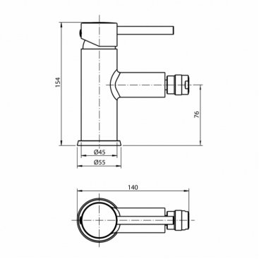 Смеситель для биде Koller Pool Orion OR 0300